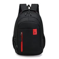 Solid Color Casual Holiday Daily School Backpack sku image 1