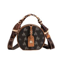 Women's Small Pvc Tropical Vintage Style Round Zipper Handbag main image 5