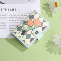 Unisex Flower Pu Leather Magnetic Buckle Wallets sku image 4