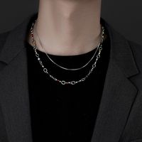 Ig-stil Toller Stil Kreis Titan Stahl Perlen Geschichtet Überzug Armbänder Halskette sku image 2