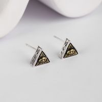 1 Pair Simple Style Eye Sterling Silver Ear Studs main image 1
