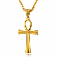 Simple Style Cross Alloy Plating Men's Pendant Necklace sku image 1