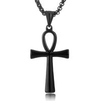 Simple Style Cross Alloy Plating Men's Pendant Necklace sku image 3