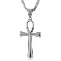 Simple Style Cross Alloy Plating Men's Pendant Necklace sku image 2