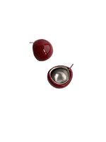 1 Pair Simple Style Round Enamel Plating Copper Ear Studs main image 4