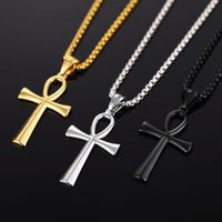 Simple Style Cross Alloy Plating Men's Pendant Necklace main image 1