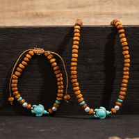 Classic Style Round Arylic Wood Men's Bracelets Necklace main image 5