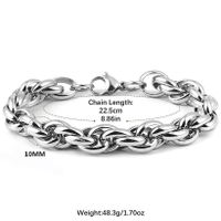 Hip-hop Simple Style Solid Color Stainless Steel Titanium Steel Plating Bracelets Necklace main image 2
