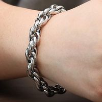 Hip-hop Simple Style Solid Color Stainless Steel Titanium Steel Plating Bracelets Necklace main image 1