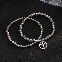 Simple Style Solid Color Ccb Alloy Beaded Plating Men's Bracelets main image 5