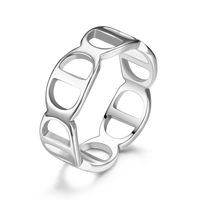 Einfacher Stil Runden Titan Stahl Ringe sku image 1