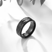 Simple Style Round Titanium Steel Polishing Men's Rings sku image 13