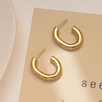 1 Pair Simple Style Round Titanium Steel Earrings sku image 13