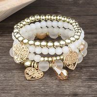 Vintage Style Heart Shape Life Tree Arylic Alloy Glass Wholesale Bracelets main image 3