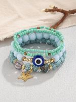 Style Vintage L'oeil Du Diable Papillon Arylique Alliage Perle De Rocaille De Gros Bracelets main image 3