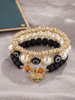 Retro Devil's Eye Tree Heart Shape Arylic Imitation Pearl Alloy Wholesale Bracelets main image 4