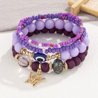 Vintage Style Devil's Eye Butterfly Arylic Alloy Seed Bead Wholesale Bracelets sku image 2