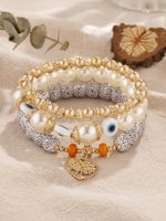 Retro Devil's Eye Tree Heart Shape Arylic Imitation Pearl Alloy Wholesale Bracelets sku image 1