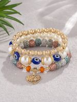 Retro Devil's Eye Tree Heart Shape Arylic Imitation Pearl Alloy Wholesale Bracelets sku image 4