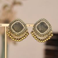 1 Pair Vintage Style Geometric Solid Color Plating Alloy Drop Earrings main image 5
