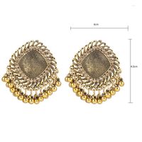 1 Pair Vintage Style Geometric Solid Color Plating Alloy Drop Earrings main image 2