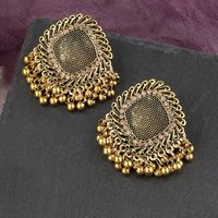 1 Pair Vintage Style Geometric Solid Color Plating Alloy Drop Earrings main image 4