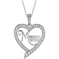 Ig Style Sweet Letter Heart Shape Copper Inlay Zircon Pendant Necklace main image 3