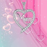 Ig Style Sweet Letter Heart Shape Copper Inlay Zircon Pendant Necklace main image 1