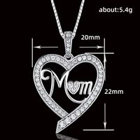 Ig Style Sweet Letter Heart Shape Copper Inlay Zircon Pendant Necklace main image 2