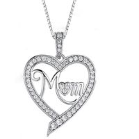 Ig Style Sweet Letter Heart Shape Copper Inlay Zircon Pendant Necklace main image 4
