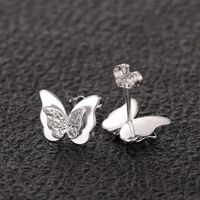 1 Pair Simple Style Butterfly Plating Copper Ear Studs main image 5