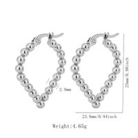 1 Pair Vintage Style U Shape Geometric Heart Shape Plating Titanium Steel Hoop Earrings sku image 5