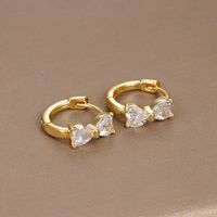 1 Pair Ig Style Shiny Bow Knot Plating Inlay Copper Zircon 18k Gold Plated Earrings sku image 5