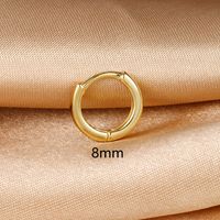 1 Piece Simple Style Circle Plating Copper Earrings sku image 7
