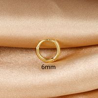 1 Piece Simple Style Circle Plating Copper Earrings main image 5