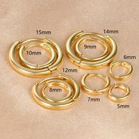 1 Piece Simple Style Circle Plating Copper Earrings main image 2