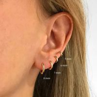 1 Piece Simple Style Circle Plating Copper Earrings main image 1