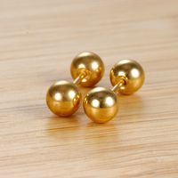 1 Pair Simple Style Solid Color Plating Stainless Steel Ear Studs main image 1