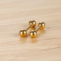 1 Pair Simple Style Solid Color Plating Stainless Steel Ear Studs main image 5