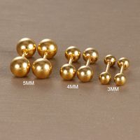 1 Pair Simple Style Solid Color Plating Stainless Steel Ear Studs main image 2