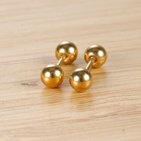 1 Pair Simple Style Solid Color Plating Stainless Steel Ear Studs main image 4