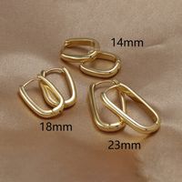 1 Pair Ig Style Simple Style U Shape Plating Copper Earrings main image 6