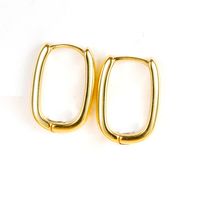 1 Pair Ig Style Simple Style U Shape Plating Copper Earrings main image 3