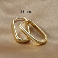 1 Pair Ig Style Simple Style U Shape Plating Copper Earrings sku image 5
