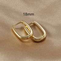 1 Pair Ig Style Simple Style U Shape Plating Copper Earrings sku image 3