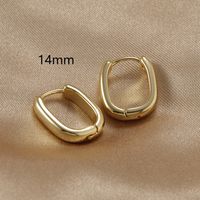 1 Pair Ig Style Simple Style U Shape Plating Copper Earrings sku image 1
