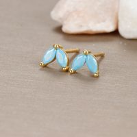 1 Pair Ig Style Geometric Plating Inlay Copper Zircon 18k Gold Plated Ear Studs sku image 9