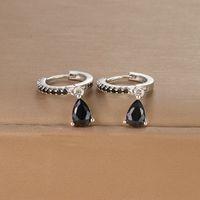 1 Pair Ig Style Shiny Water Droplets Plating Inlay Stainless Steel Zircon Drop Earrings sku image 12