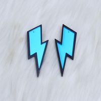 1 Pair Simple Style Lightning Arylic Ear Studs sku image 3
