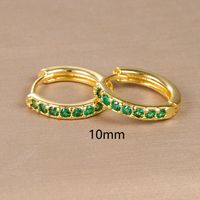 1 Pair Ig Style Simple Style Geometric Plating Inlay Copper Zircon Earrings sku image 11